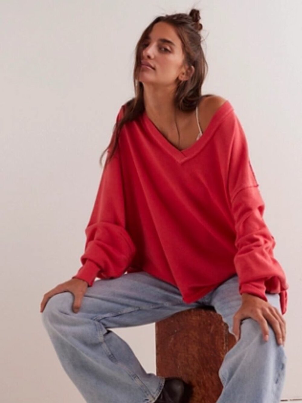 We the Free/Free People Venice V-neck Sweatshirt